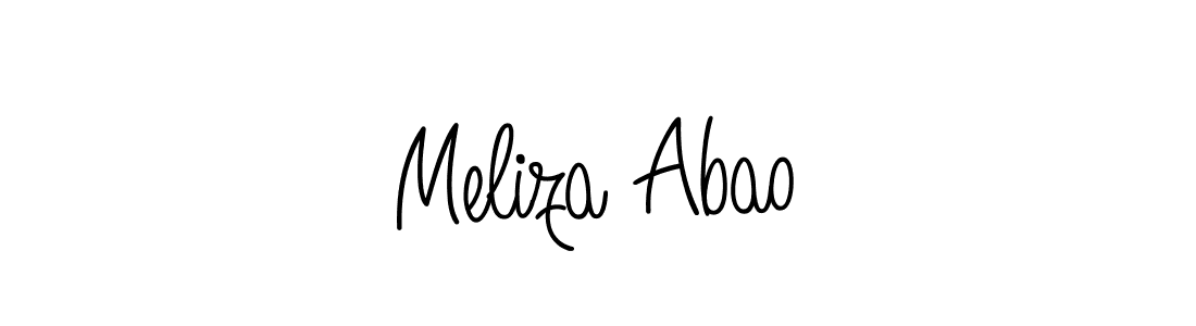 How to make Meliza Abao signature? Angelique-Rose-font-FFP is a professional autograph style. Create handwritten signature for Meliza Abao name. Meliza Abao signature style 5 images and pictures png