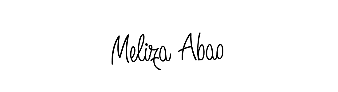 How to make Meliza Abao signature? Angelique-Rose-font-FFP is a professional autograph style. Create handwritten signature for Meliza Abao name. Meliza Abao signature style 5 images and pictures png