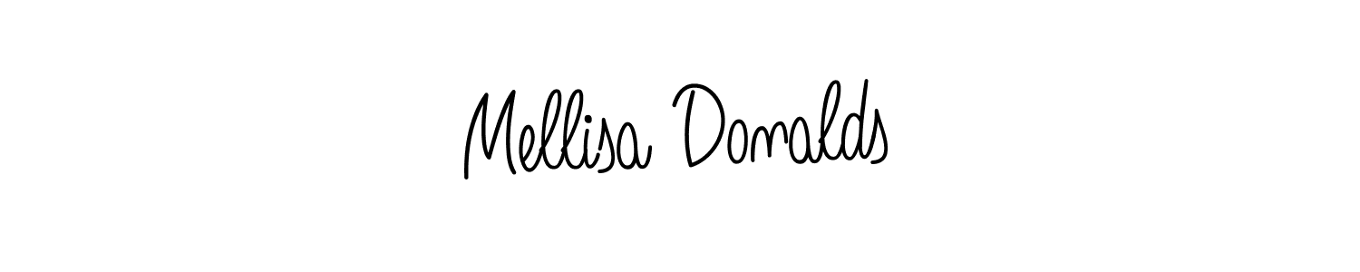 Make a beautiful signature design for name Mellisa Donalds. With this signature (Angelique-Rose-font-FFP) style, you can create a handwritten signature for free. Mellisa Donalds signature style 5 images and pictures png