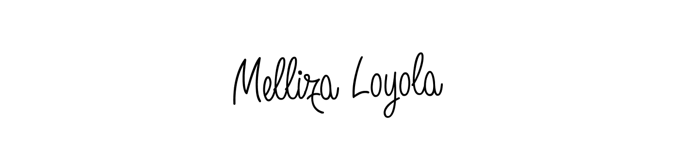 How to make Melliza Loyola signature? Angelique-Rose-font-FFP is a professional autograph style. Create handwritten signature for Melliza Loyola name. Melliza Loyola signature style 5 images and pictures png