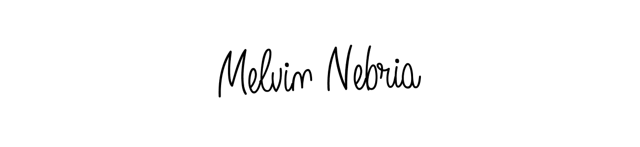 Melvin Nebria stylish signature style. Best Handwritten Sign (Angelique-Rose-font-FFP) for my name. Handwritten Signature Collection Ideas for my name Melvin Nebria. Melvin Nebria signature style 5 images and pictures png