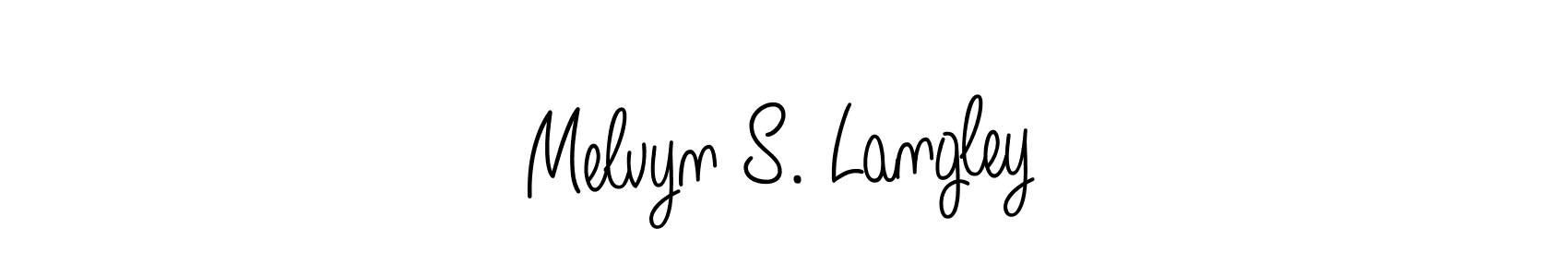 Create a beautiful signature design for name Melvyn S. Langley. With this signature (Angelique-Rose-font-FFP) fonts, you can make a handwritten signature for free. Melvyn S. Langley signature style 5 images and pictures png