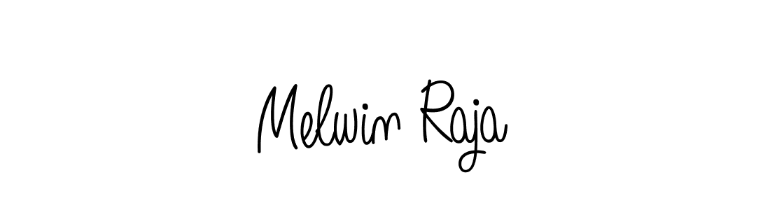 You should practise on your own different ways (Angelique-Rose-font-FFP) to write your name (Melwin Raja) in signature. don't let someone else do it for you. Melwin Raja signature style 5 images and pictures png