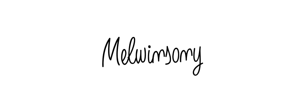 How to make Melwinsony signature? Angelique-Rose-font-FFP is a professional autograph style. Create handwritten signature for Melwinsony name. Melwinsony signature style 5 images and pictures png