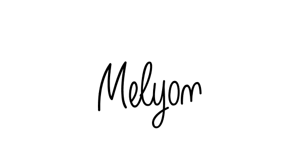 How to make Melyon signature? Angelique-Rose-font-FFP is a professional autograph style. Create handwritten signature for Melyon name. Melyon signature style 5 images and pictures png