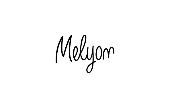 How to make Melyon signature? Angelique-Rose-font-FFP is a professional autograph style. Create handwritten signature for Melyon name. Melyon signature style 5 images and pictures png