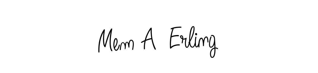 Make a beautiful signature design for name Mem A  Erling. With this signature (Angelique-Rose-font-FFP) style, you can create a handwritten signature for free. Mem A  Erling signature style 5 images and pictures png