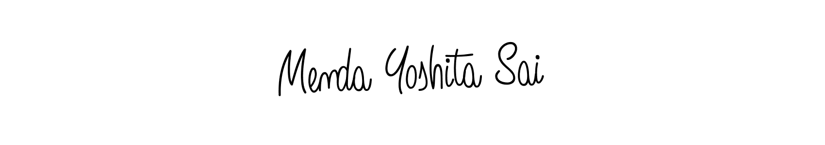 Make a short Menda Yoshita Sai signature style. Manage your documents anywhere anytime using Angelique-Rose-font-FFP. Create and add eSignatures, submit forms, share and send files easily. Menda Yoshita Sai signature style 5 images and pictures png