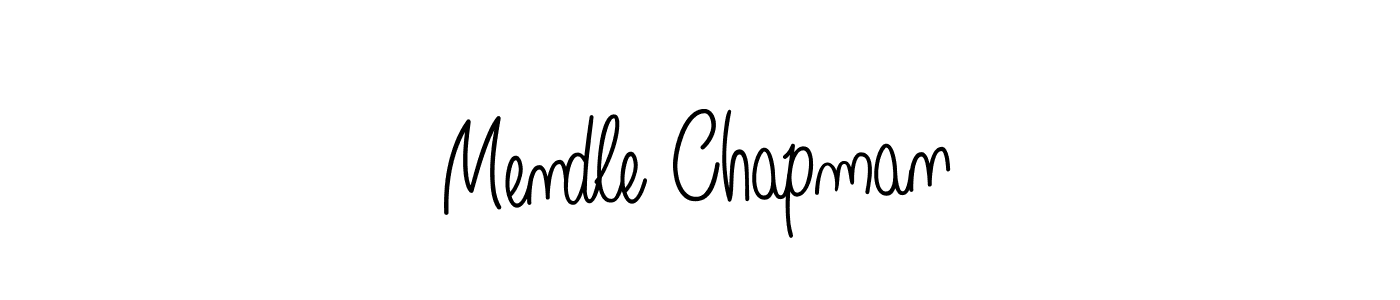 How to make Mendle Chapman name signature. Use Angelique-Rose-font-FFP style for creating short signs online. This is the latest handwritten sign. Mendle Chapman signature style 5 images and pictures png