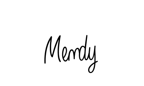 Mendy stylish signature style. Best Handwritten Sign (Angelique-Rose-font-FFP) for my name. Handwritten Signature Collection Ideas for my name Mendy. Mendy signature style 5 images and pictures png