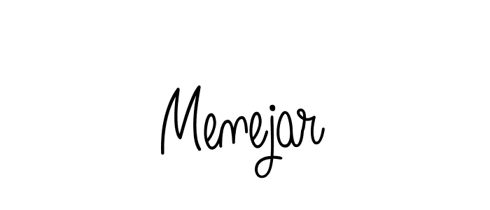 The best way (Angelique-Rose-font-FFP) to make a short signature is to pick only two or three words in your name. The name Menejar include a total of six letters. For converting this name. Menejar signature style 5 images and pictures png