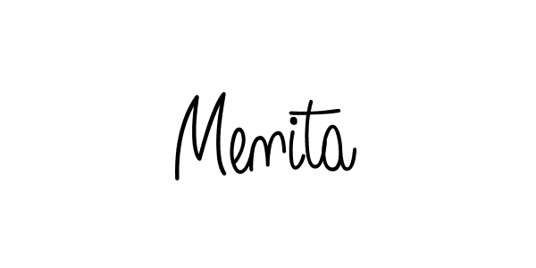 Best and Professional Signature Style for Menita. Angelique-Rose-font-FFP Best Signature Style Collection. Menita signature style 5 images and pictures png