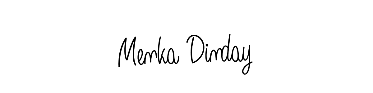 Angelique-Rose-font-FFP is a professional signature style that is perfect for those who want to add a touch of class to their signature. It is also a great choice for those who want to make their signature more unique. Get Menka Dinday name to fancy signature for free. Menka Dinday signature style 5 images and pictures png