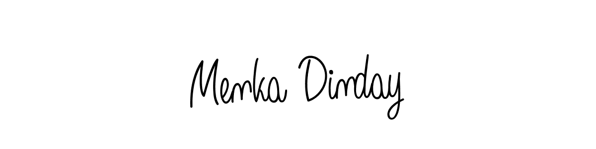 Design your own signature with our free online signature maker. With this signature software, you can create a handwritten (Angelique-Rose-font-FFP) signature for name Menka Dinday. Menka Dinday signature style 5 images and pictures png