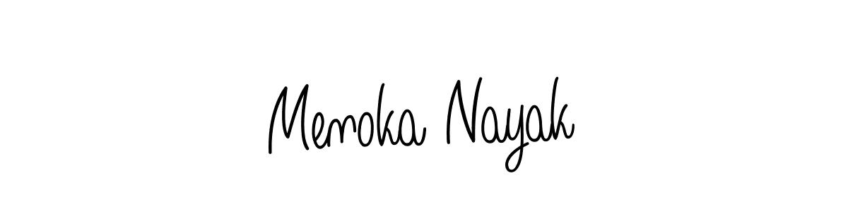 Create a beautiful signature design for name Menoka Nayak. With this signature (Angelique-Rose-font-FFP) fonts, you can make a handwritten signature for free. Menoka Nayak signature style 5 images and pictures png