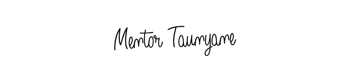 Design your own signature with our free online signature maker. With this signature software, you can create a handwritten (Angelique-Rose-font-FFP) signature for name Mentor Taunyane. Mentor Taunyane signature style 5 images and pictures png