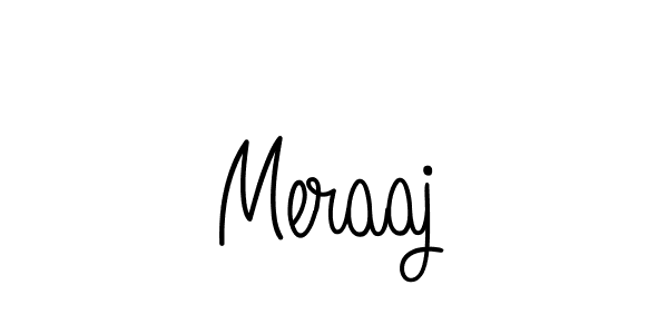 Use a signature maker to create a handwritten signature online. With this signature software, you can design (Angelique-Rose-font-FFP) your own signature for name Meraaj. Meraaj signature style 5 images and pictures png