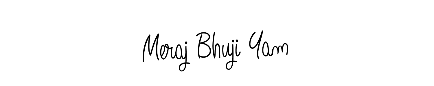 Similarly Angelique-Rose-font-FFP is the best handwritten signature design. Signature creator online .You can use it as an online autograph creator for name Meraj Bhuji Yam. Meraj Bhuji Yam signature style 5 images and pictures png