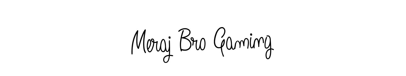 How to make Meraj Bro Gaming name signature. Use Angelique-Rose-font-FFP style for creating short signs online. This is the latest handwritten sign. Meraj Bro Gaming signature style 5 images and pictures png