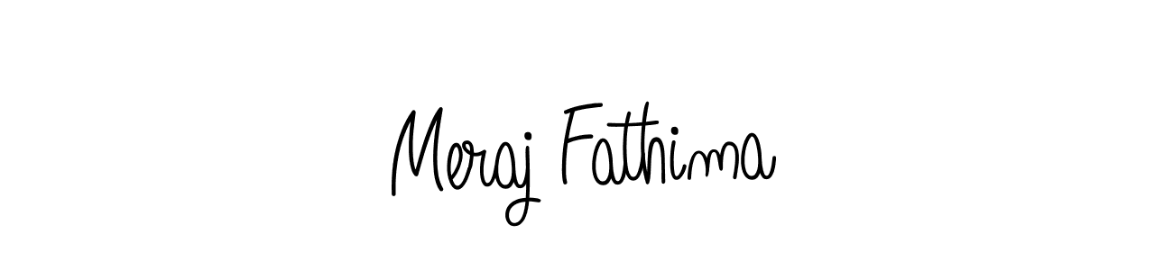 The best way (Angelique-Rose-font-FFP) to make a short signature is to pick only two or three words in your name. The name Meraj Fathima include a total of six letters. For converting this name. Meraj Fathima signature style 5 images and pictures png