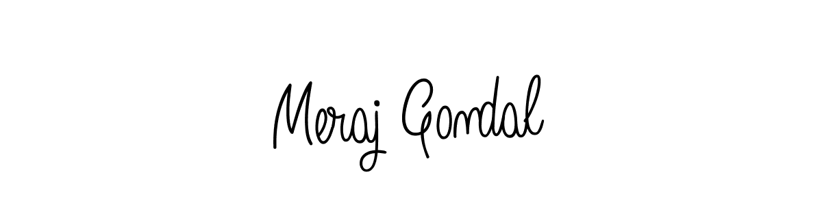Meraj Gondal stylish signature style. Best Handwritten Sign (Angelique-Rose-font-FFP) for my name. Handwritten Signature Collection Ideas for my name Meraj Gondal. Meraj Gondal signature style 5 images and pictures png