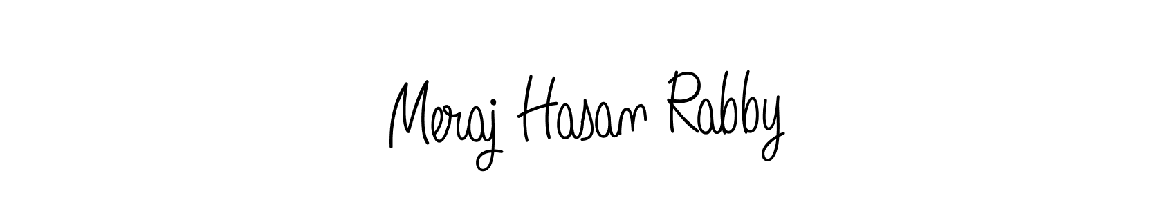 Design your own signature with our free online signature maker. With this signature software, you can create a handwritten (Angelique-Rose-font-FFP) signature for name Meraj Hasan Rabby. Meraj Hasan Rabby signature style 5 images and pictures png