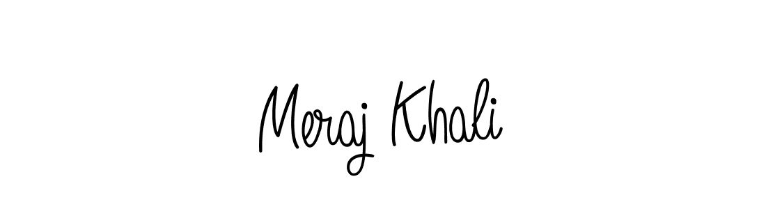 Check out images of Autograph of Meraj Khali name. Actor Meraj Khali Signature Style. Angelique-Rose-font-FFP is a professional sign style online. Meraj Khali signature style 5 images and pictures png