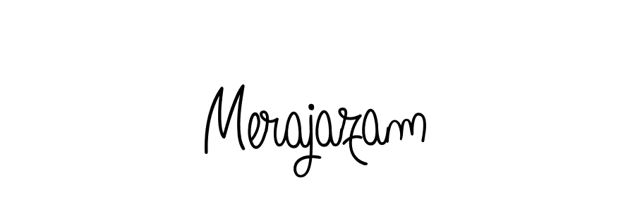 How to make Merajazam name signature. Use Angelique-Rose-font-FFP style for creating short signs online. This is the latest handwritten sign. Merajazam signature style 5 images and pictures png