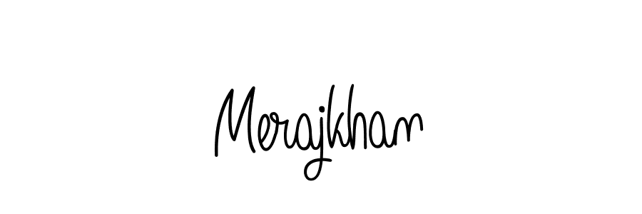 Make a beautiful signature design for name Merajkhan. With this signature (Angelique-Rose-font-FFP) style, you can create a handwritten signature for free. Merajkhan signature style 5 images and pictures png