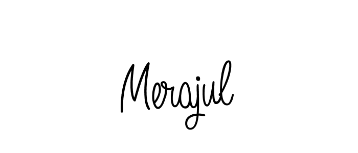 How to make Merajul signature? Angelique-Rose-font-FFP is a professional autograph style. Create handwritten signature for Merajul name. Merajul signature style 5 images and pictures png