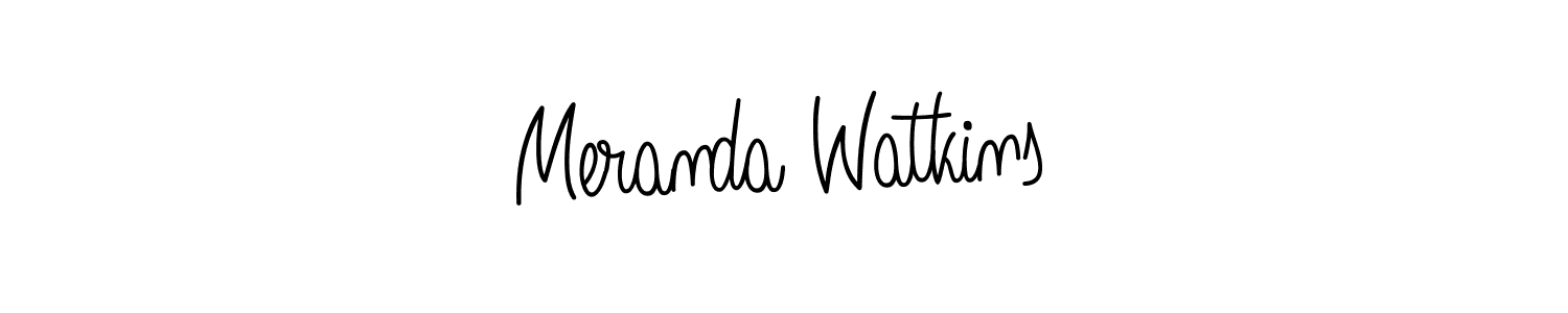 Similarly Angelique-Rose-font-FFP is the best handwritten signature design. Signature creator online .You can use it as an online autograph creator for name Meranda Watkins. Meranda Watkins signature style 5 images and pictures png