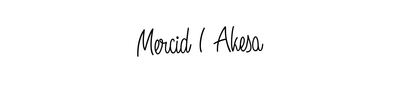 How to make Mercid I Akesa name signature. Use Angelique-Rose-font-FFP style for creating short signs online. This is the latest handwritten sign. Mercid I Akesa signature style 5 images and pictures png