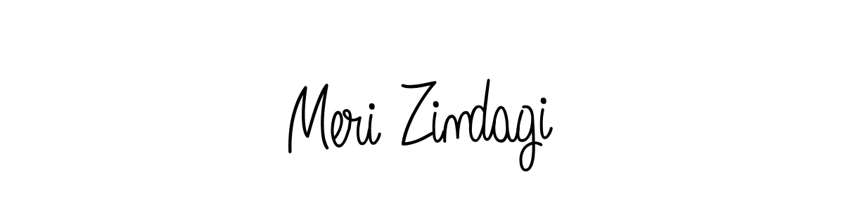 Design your own signature with our free online signature maker. With this signature software, you can create a handwritten (Angelique-Rose-font-FFP) signature for name Meri Zindagi. Meri Zindagi signature style 5 images and pictures png