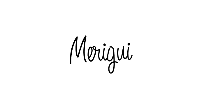 Design your own signature with our free online signature maker. With this signature software, you can create a handwritten (Angelique-Rose-font-FFP) signature for name Merigui. Merigui signature style 5 images and pictures png
