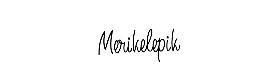 The best way (Angelique-Rose-font-FFP) to make a short signature is to pick only two or three words in your name. The name Merikelepik include a total of six letters. For converting this name. Merikelepik signature style 5 images and pictures png