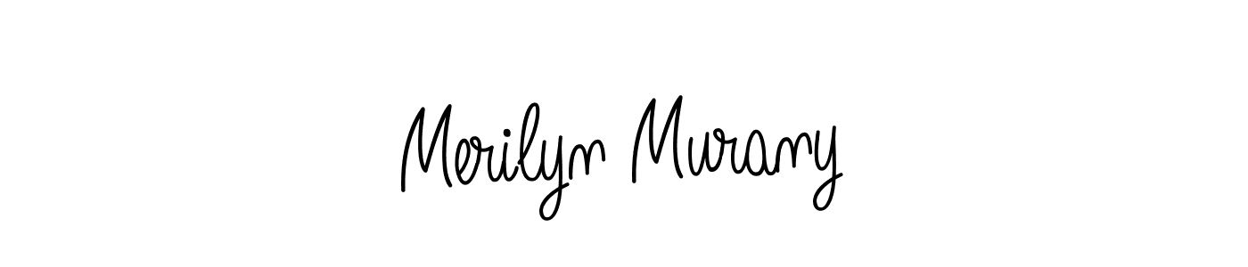 Use a signature maker to create a handwritten signature online. With this signature software, you can design (Angelique-Rose-font-FFP) your own signature for name Merilyn Murany. Merilyn Murany signature style 5 images and pictures png