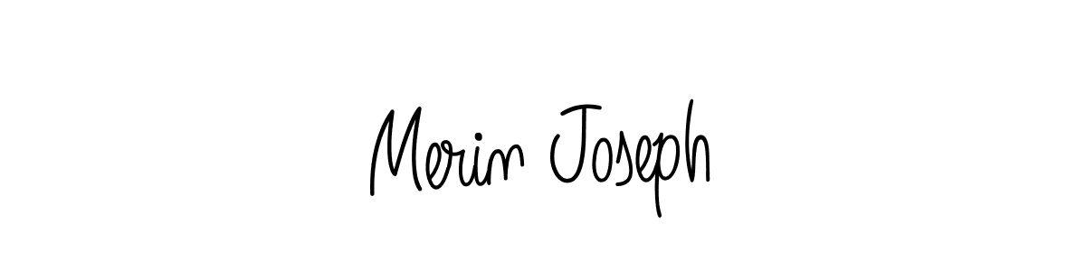 How to make Merin Joseph name signature. Use Angelique-Rose-font-FFP style for creating short signs online. This is the latest handwritten sign. Merin Joseph signature style 5 images and pictures png