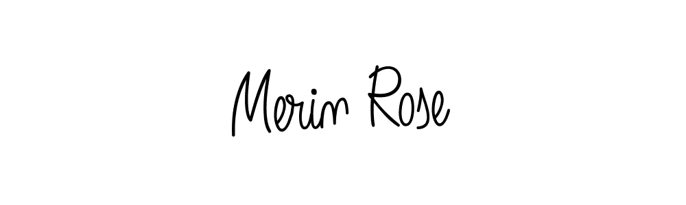 How to make Merin Rose name signature. Use Angelique-Rose-font-FFP style for creating short signs online. This is the latest handwritten sign. Merin Rose signature style 5 images and pictures png