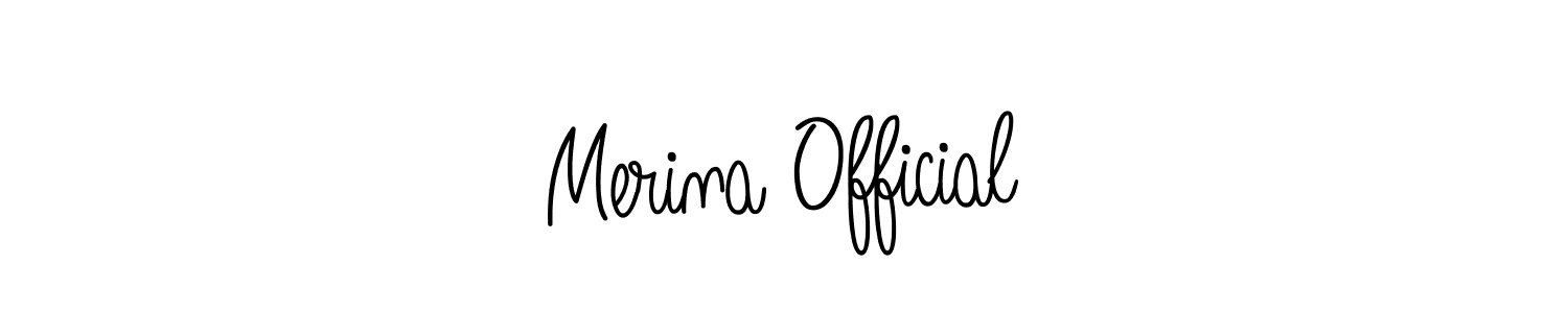 How to make Merina Official name signature. Use Angelique-Rose-font-FFP style for creating short signs online. This is the latest handwritten sign. Merina Official signature style 5 images and pictures png