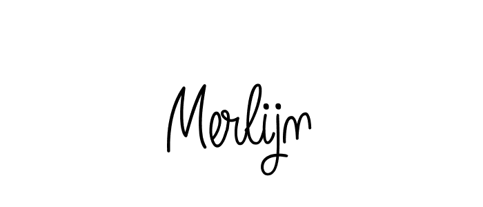 Merlijn stylish signature style. Best Handwritten Sign (Angelique-Rose-font-FFP) for my name. Handwritten Signature Collection Ideas for my name Merlijn. Merlijn signature style 5 images and pictures png