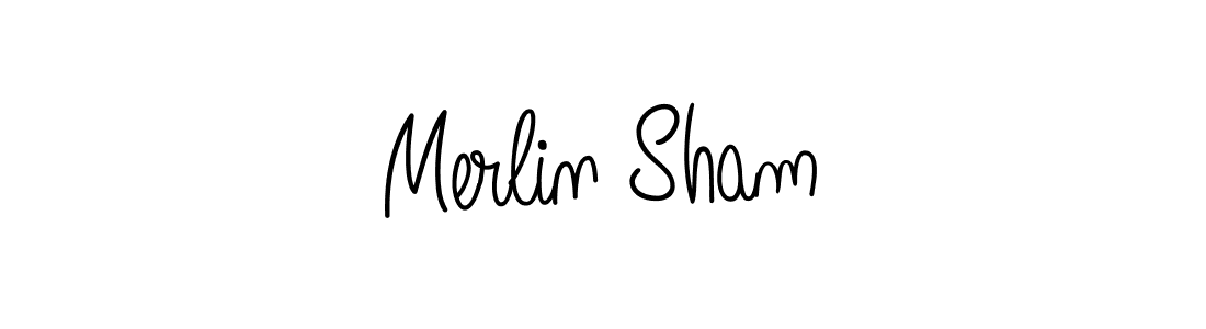 How to make Merlin Sham name signature. Use Angelique-Rose-font-FFP style for creating short signs online. This is the latest handwritten sign. Merlin Sham signature style 5 images and pictures png