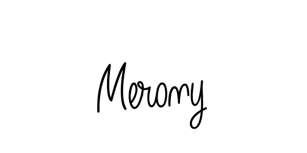 Create a beautiful signature design for name Merony. With this signature (Angelique-Rose-font-FFP) fonts, you can make a handwritten signature for free. Merony signature style 5 images and pictures png