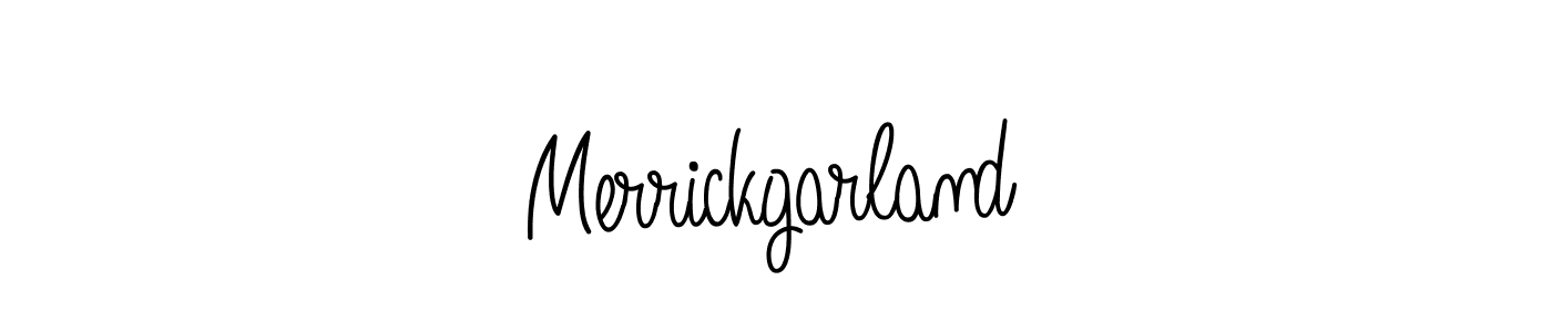 Make a beautiful signature design for name Merrickgarland. With this signature (Angelique-Rose-font-FFP) style, you can create a handwritten signature for free. Merrickgarland signature style 5 images and pictures png