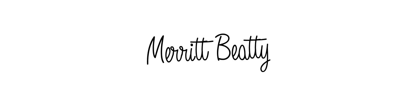 How to make Merritt Beatty name signature. Use Angelique-Rose-font-FFP style for creating short signs online. This is the latest handwritten sign. Merritt Beatty signature style 5 images and pictures png