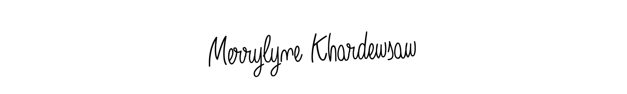 This is the best signature style for the Merrylyne Khardewsaw name. Also you like these signature font (Angelique-Rose-font-FFP). Mix name signature. Merrylyne Khardewsaw signature style 5 images and pictures png