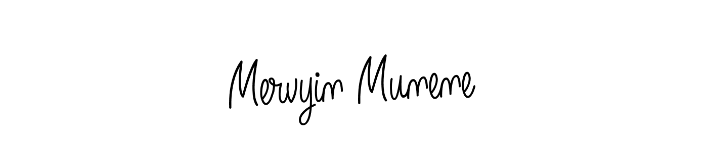 How to make Mervyin Munene signature? Angelique-Rose-font-FFP is a professional autograph style. Create handwritten signature for Mervyin Munene name. Mervyin Munene signature style 5 images and pictures png