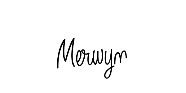 Merwyn stylish signature style. Best Handwritten Sign (Angelique-Rose-font-FFP) for my name. Handwritten Signature Collection Ideas for my name Merwyn. Merwyn signature style 5 images and pictures png