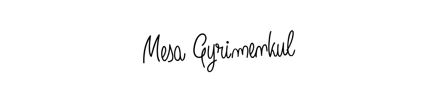 You should practise on your own different ways (Angelique-Rose-font-FFP) to write your name (Mesa Gyrimenkul) in signature. don't let someone else do it for you. Mesa Gyrimenkul signature style 5 images and pictures png