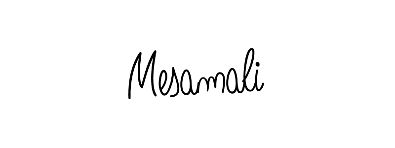 You should practise on your own different ways (Angelique-Rose-font-FFP) to write your name (Mesamali) in signature. don't let someone else do it for you. Mesamali signature style 5 images and pictures png