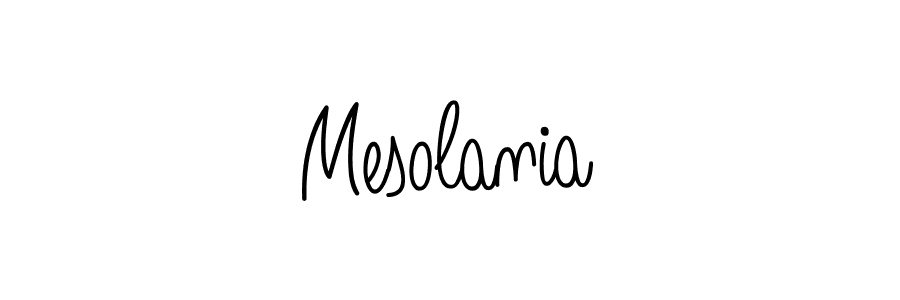 How to Draw Mesolania signature style? Angelique-Rose-font-FFP is a latest design signature styles for name Mesolania. Mesolania signature style 5 images and pictures png